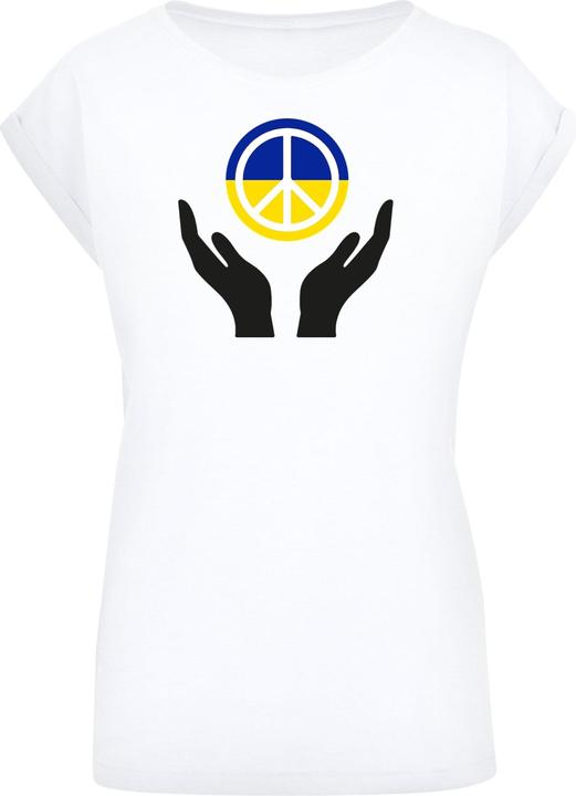Actual product image Merchcode Ladies Peace - Hand Peace Extended Shoulder T-Shirt - 161437 (S)
