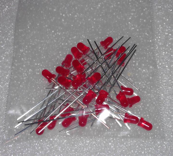 Image du produit OEM 30 pièces. LED rouge 3mm