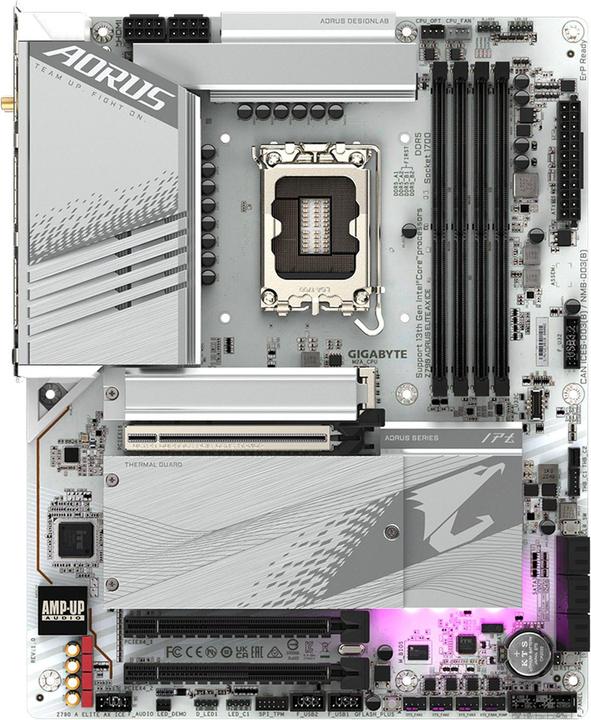 Actual product image Gigabyte MB GBT Intel 1700 Z790 A ELITE AX ICE (LGA 1700, Intel Z790 Express, ATX)