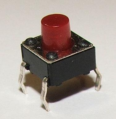 Immagine prodotto Play-Zone Pulsante di stampa 6 x 6 x 6mm Rosso/Nero