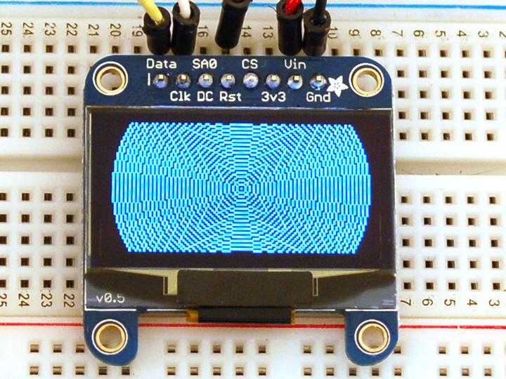 Image du produit Adafruit Écran graphique OLED monochrome 1,3" 128x64 (Écran)