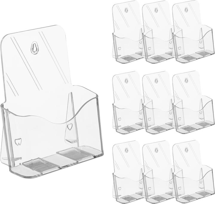 Relaxdays 10x brochure stand (A5)