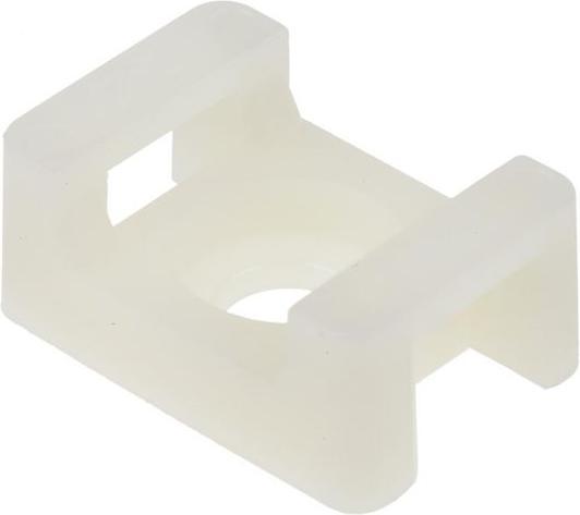 Actual product image Rs Pro White nylon cable tie clamp,M6 8mm (Fixing loops, 23 mm, 250 pcs.)