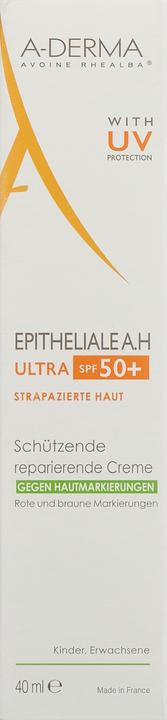 Actual product image A-Derma EPITHELIALE AH ULTRA Cream SPF50+ Cream (Suntan cream, SPF 50, 40 ml, 66 g)