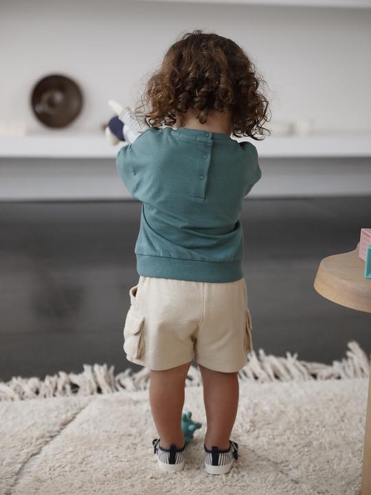 Produktbild Vertbaudet Baby Sweatshirt mit Druckknöpfen hinten und Recycling-Polyester (92)