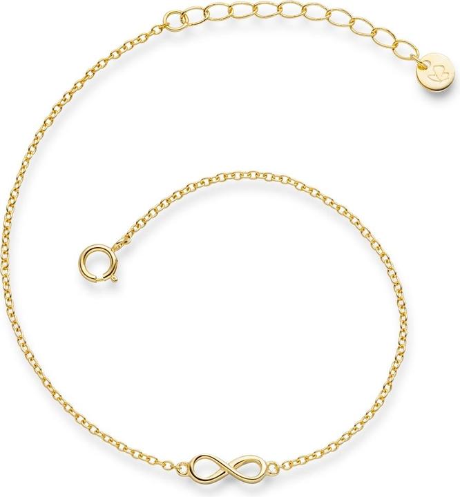 Glanzstücke München Damen Infinity Sterling Silber gelbgold 17,0 cm Basislänge + 3,0 cm Verlängerung - 5946 (17 cm, Sterling Silber)