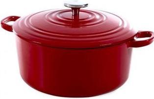 BK Braadpan Bourgogne - 24 cm - Rosso peperoncino (24 cm, Pirofila + casseruola, Ghisa)