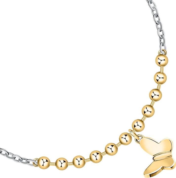 Produktbild Morellato Stylish bicolor bracelet with a butterfly Passioni SAUN35 (19 cm, Edelstahl)