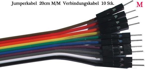 Produktbild OEM Jumperkabel (30cm) M/M 10 Stk. 24AWG