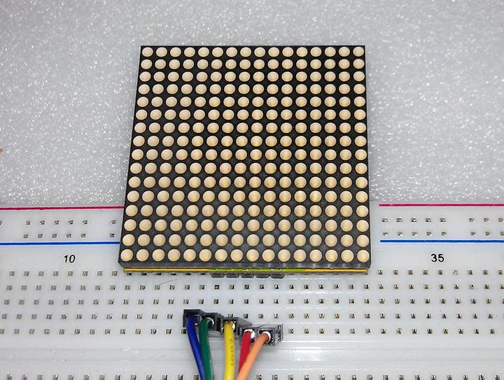 Actual product image Play-Zone 16x16 Matrix Red with 4 x 74HC595 Driver ICs