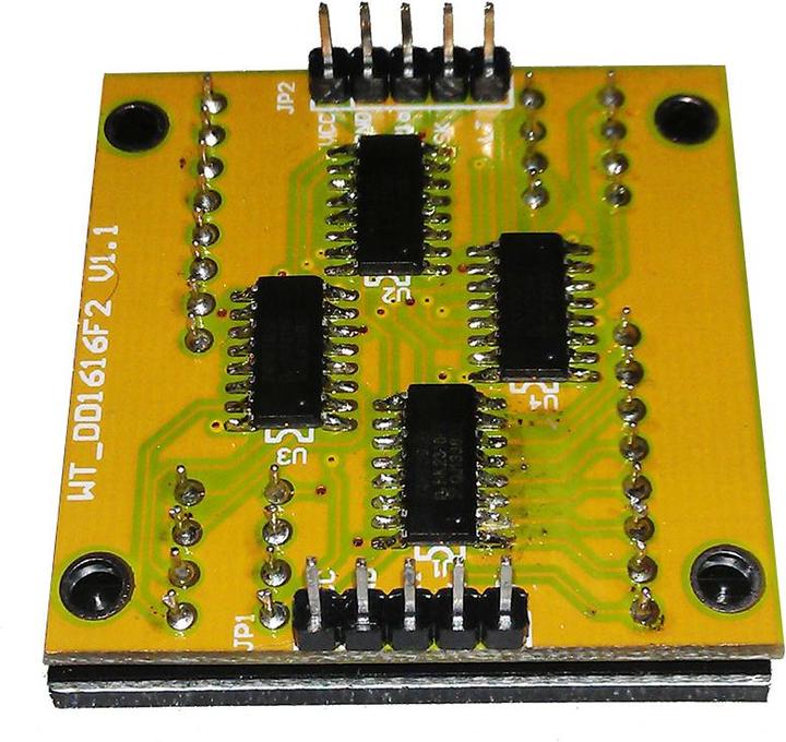 Actual product image Play-Zone 16x16 Matrix Red with 4 x 74HC595 Driver ICs