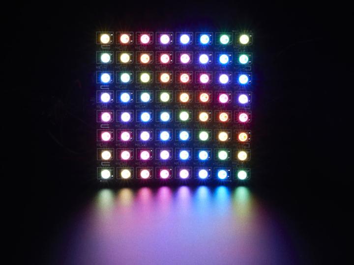 Actual product image OEM Flexible NeoPixel board with 8x8 64 RGB LEDs