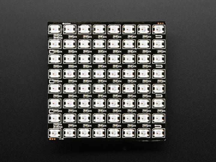 Actual product image OEM Flexible NeoPixel board with 8x8 64 RGB LEDs