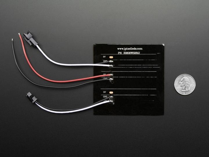 Actual product image OEM Flexible NeoPixel board with 8x8 64 RGB LEDs