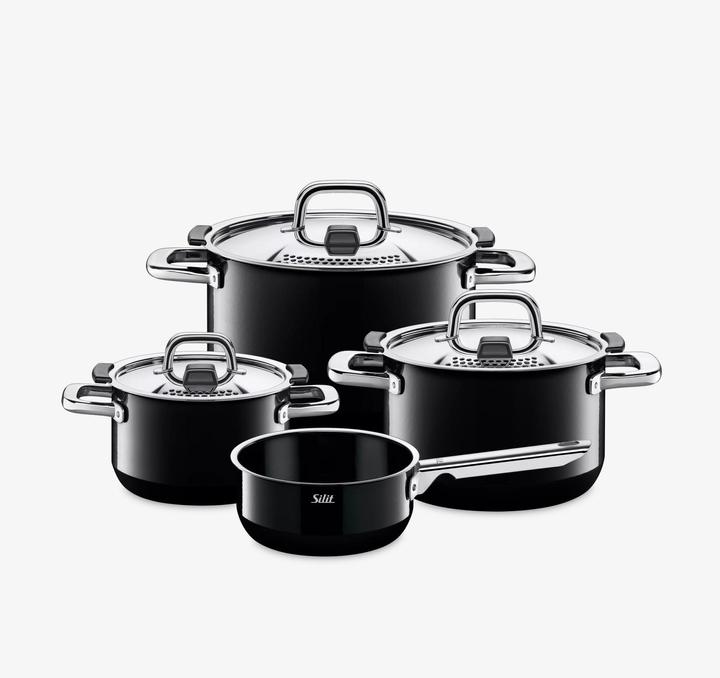 Produktbild Silit Topfset Induktion Kochtopfset 4tlg Metalldeckel Nature Black Silargan (Pfannenset + Topfset)