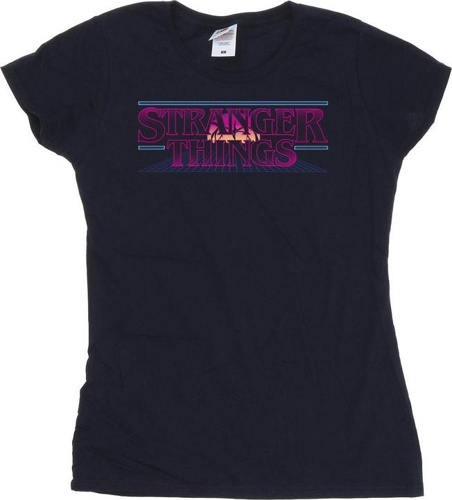 Actual product image Netflix Womens/Ladies Stranger Things Retro Title Cotton T-Shirt (S)