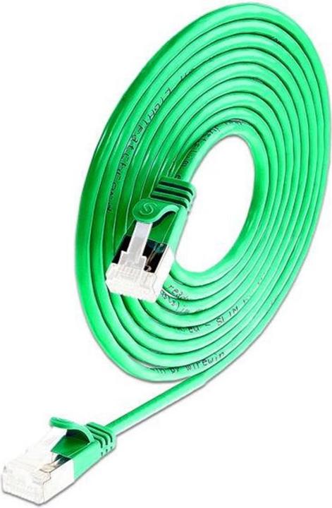 Image du produit Wirewin Câble patch Slim : U/FTP, 25cm, vert (U/FTP, CAT6a, 0.25 m)