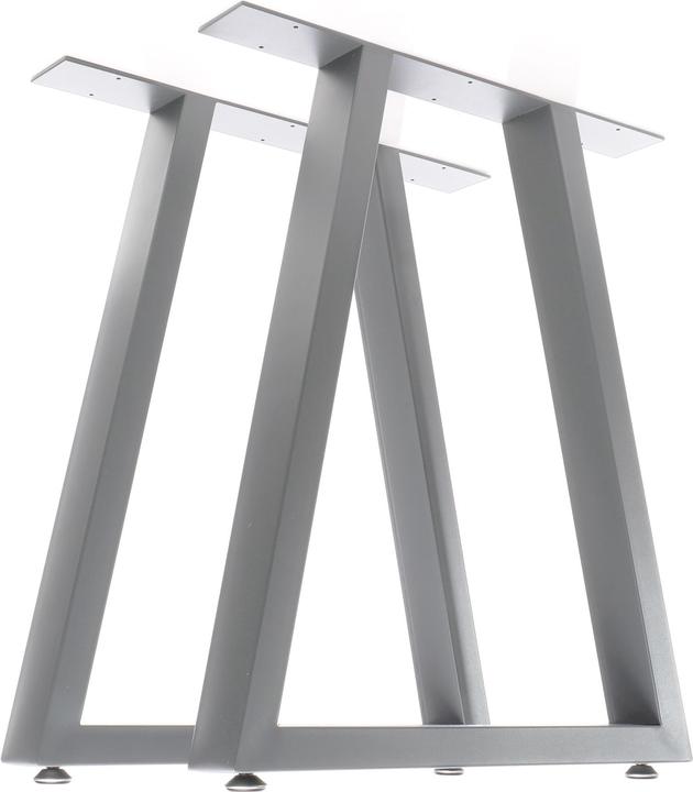 Wiltec XPOtool table legs 2x table frame grey industrial trapezoid 60x72cm table runners