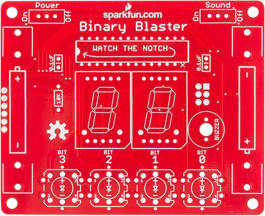 Actual product image SparkFun Binary Blaster Kit