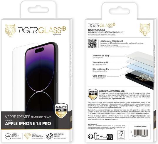 Produktbild Tiger Glas-Folie Recycelt (1 Stück, Apple iPhone 14 Pro)