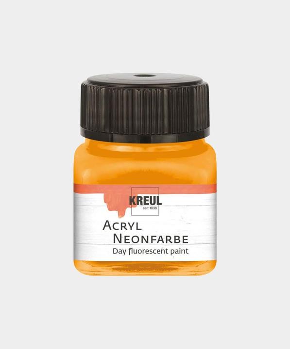 Actual product image Kreul Acrylic neon paint, 20 ml (Neon orange, 20 ml)
