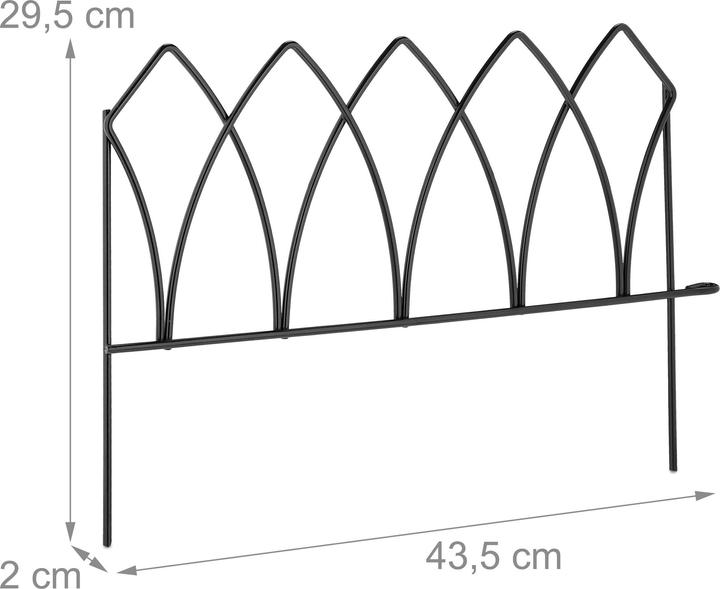 Actual product image Relaxdays 4x bed fence (43.50 cm)