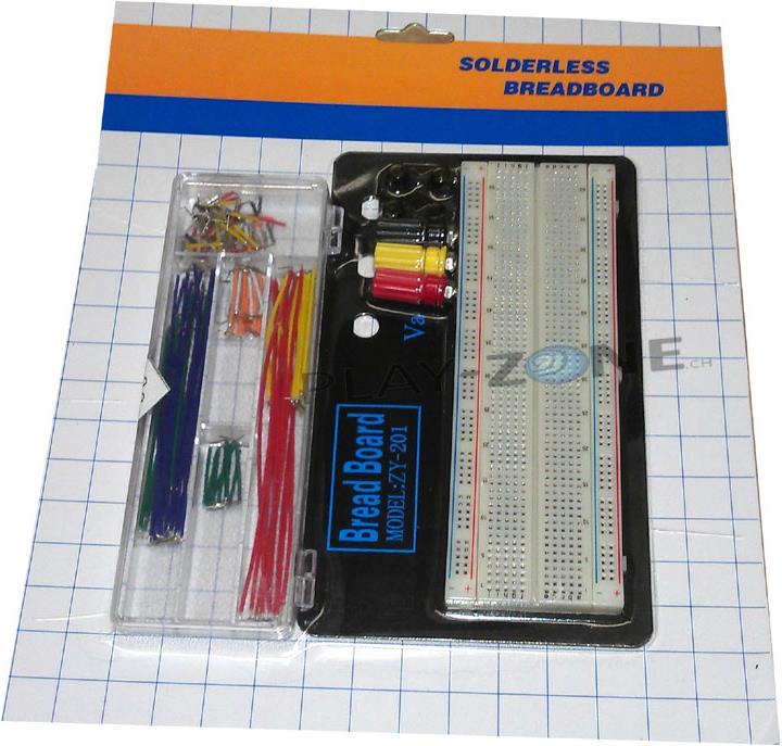 Actual product image OEM Full-size breadboard with connection terminals and plug-in cable C (Breadboard)