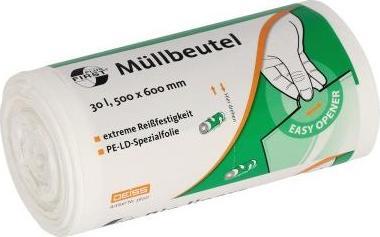 Neutralware Müllbeutel 50 x 60 cm (B x H) 14µm 30l Folie weiss 50 St./Pack. (50 x, 30 l)