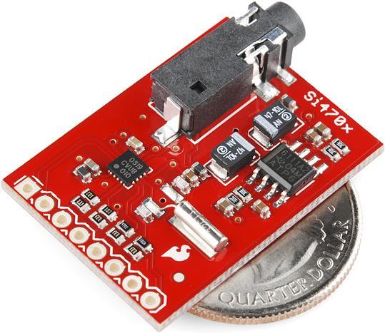 Image du produit SparkFun Carte d'évaluation pour le tuner FM Si4703 (Module radio, Récepteur)