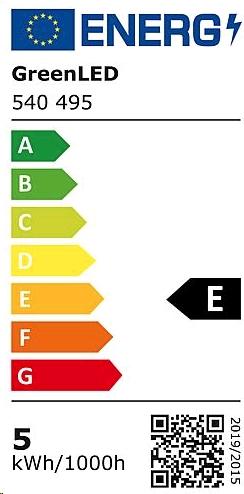 Energie-Label Greenled LED Lampe G9 5,5W 575lm 3000K (G9, 5.50 W, 575 lm, 1 x, E)