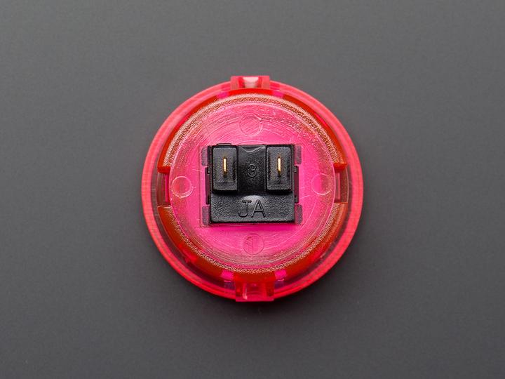Image du produit OEM Bouton Arcade 30mm rose transparent