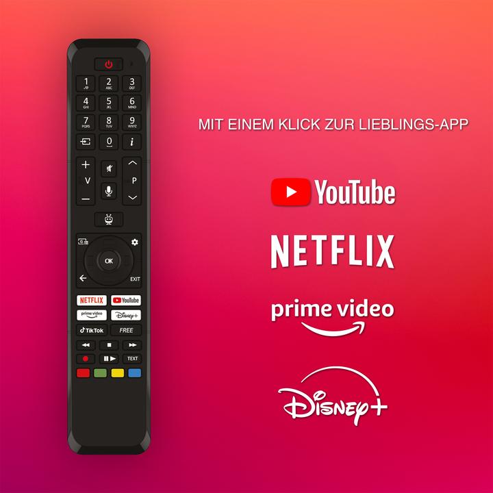 Produktbild Telefunken XU65TO750S (164 cm (65 Zoll), schwarz, UltraHD/4K, Triple Tuner, SmartTV, TiVo Betriebssystem) (65", LED, 4K, 2024)