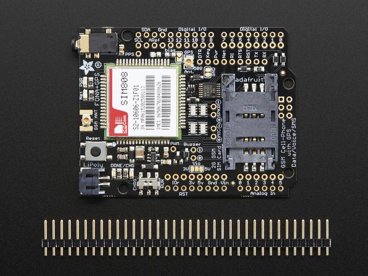 Actual product image Adafruit FONA 808 Shield Mini Cellular GSM GPS for Ardui (Shield)
