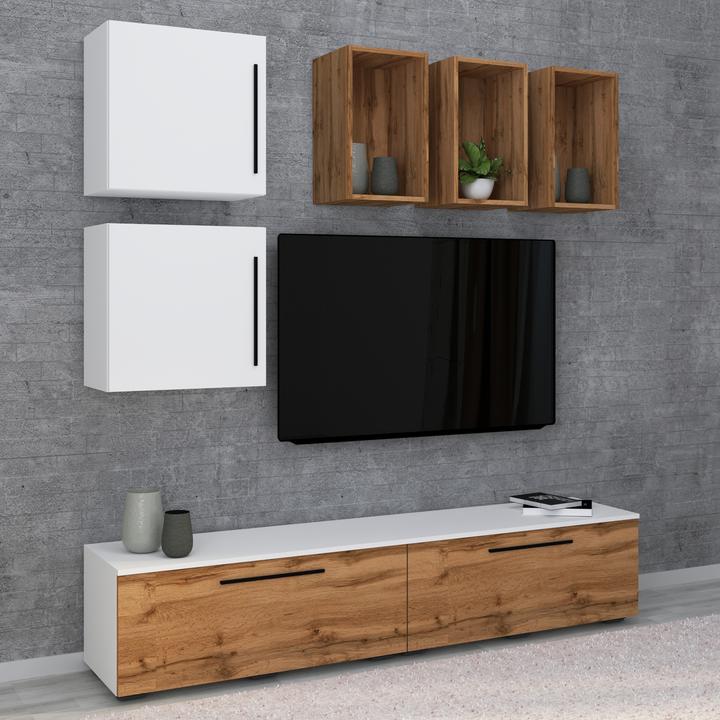 Immagine prodotto VCM Mobile TV basso Mobile TV a parete Mobile a parete per soggiorno Arila L (190 x 40 x 200 cm)