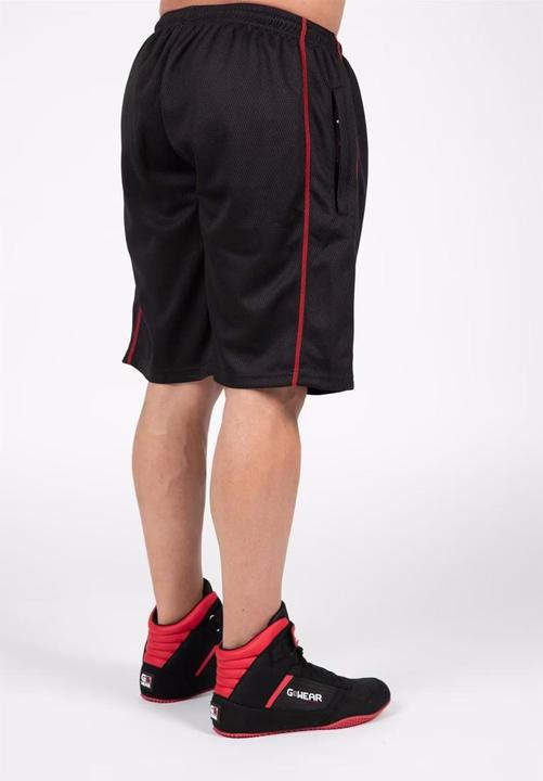 Produktbild Gorilla Wear Wallace Mesh Shorts Schwarz/Rot (S/M)