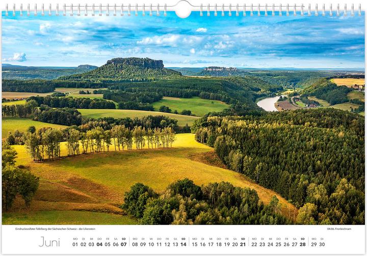 Produktbild Kalender Sachsen von oben 2026 - Luftaufnahmen (45 x 30 cm, Deutsch)
