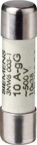 Produktbild Siemens Keramiksicherung MT 12A 500V AC 10x38mm 3NW6006-1 (Zylindersicherung, 12 A)