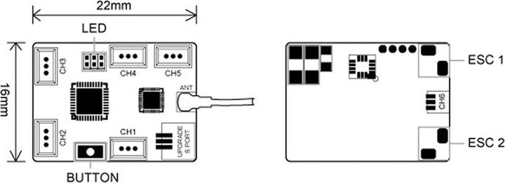 Produktbild FrSky Empfänger Archer Plus R6mini 2,4 Ghz