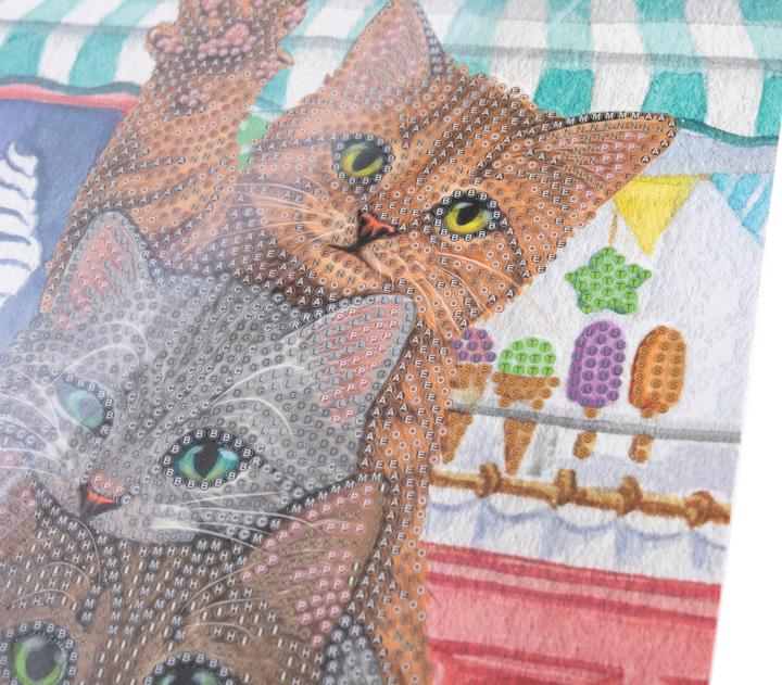 Produktbild Craft Buddy Bastelset Crystal Art Kätzchen 21 x 25 cm