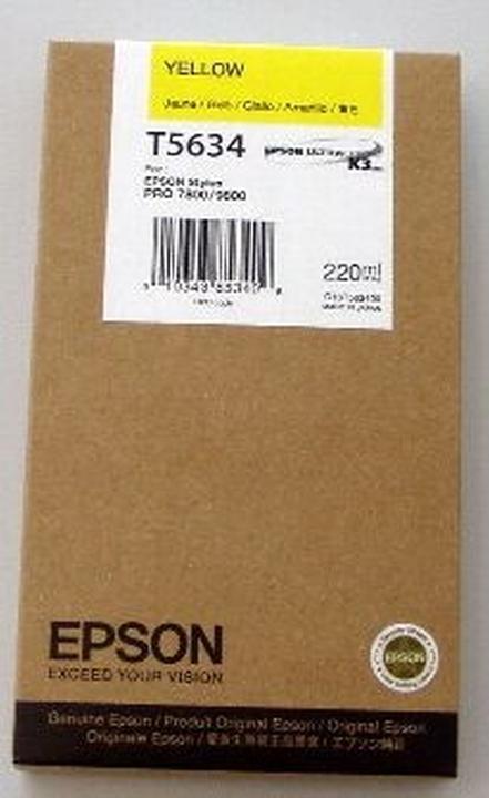 Produktbild Epson UltraChrome K3 T5634 - 220 ml - Gelb - Original (Y)