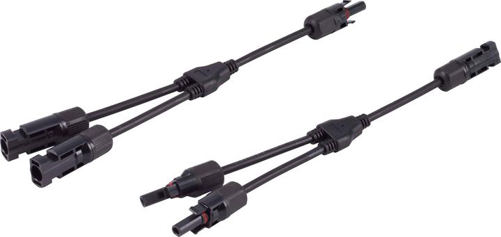 Actual product image Shiverpeaks S/CONN maximum connectivity PV4 T-adapter cable set, 2/1, 6mm², black/black, 30cm (0.30 m)