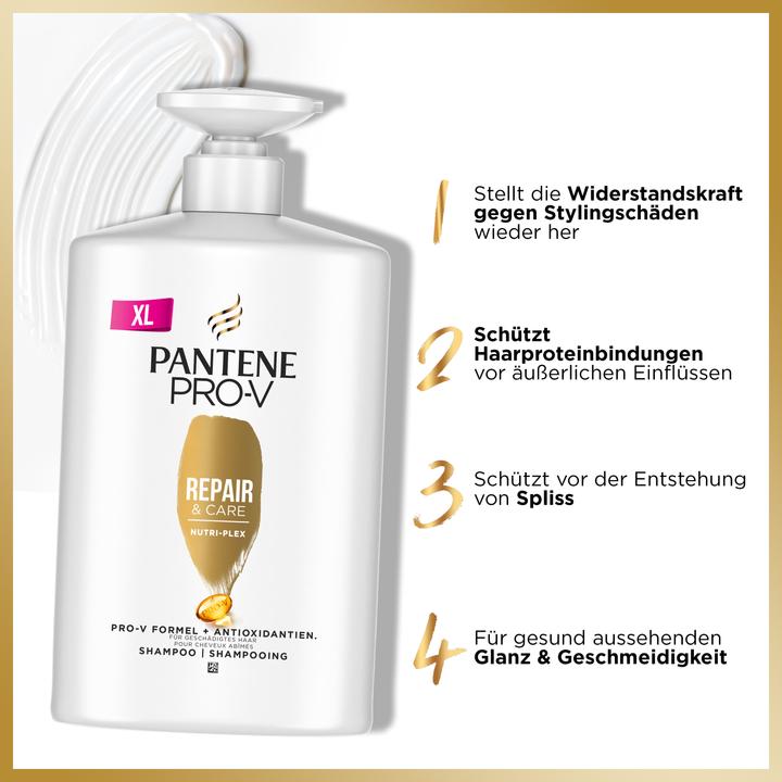Actual product image Pantene Pro-V Repair & Care Shampoo For Damaged Hair, 1 litre (1000 ml, Liquid shampoo)