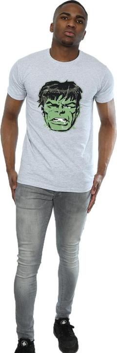 Actual product image Mens Incredible Hulk Distressed Face T-Shirt (M)