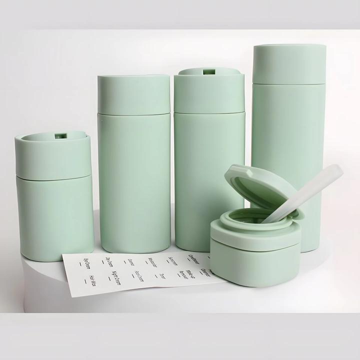 Produktbild Swissdetector Luxus-Kosmetikflaschenset - grün (Flüssigkeitsbeutel)