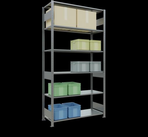 Immagine prodotto Schulte Lagertechnik Sistema di scaffalature di base senza viti MULTIplus150 con ripiani di lunghezza