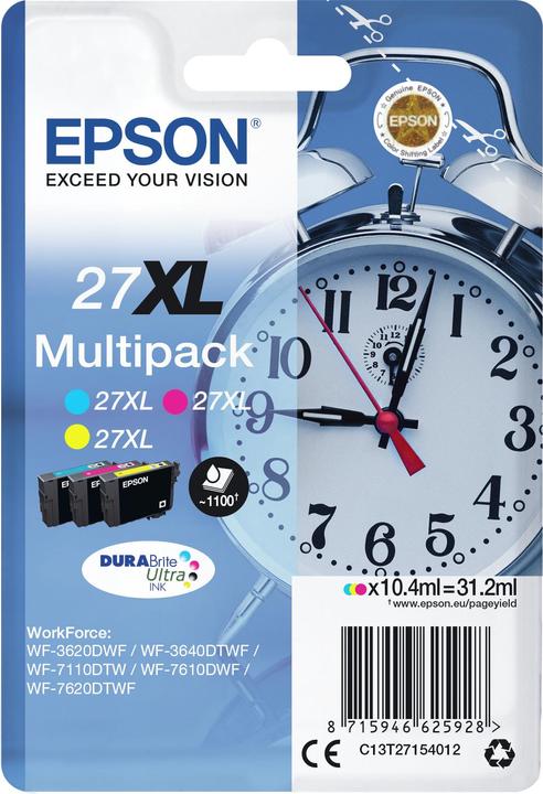 Epson 27XL Multipack - 3 ml - XL - jaune, cyan, magenta (M, Y, C)