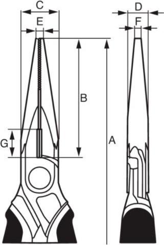 Productafbeelding Bahco 1000V Verlengde tang 180mm (160 mm)