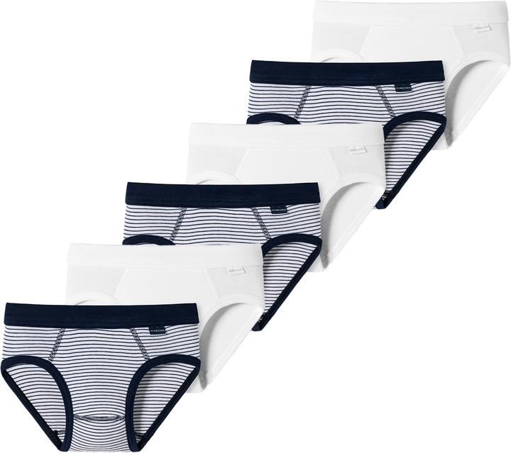 Schiesser 6er Pack Kids Boys Feinripp Organic Cotton Sportslip