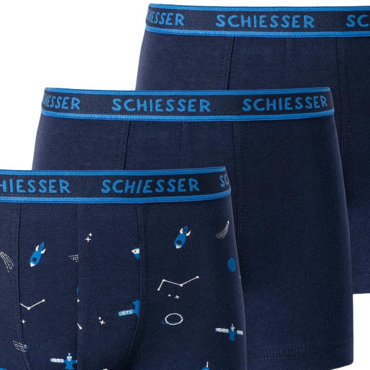 Actual product image Schiesser 9 Pack Kids Boys 95/5 Organic Cotton Shorts / Pants (92, pack of 9)