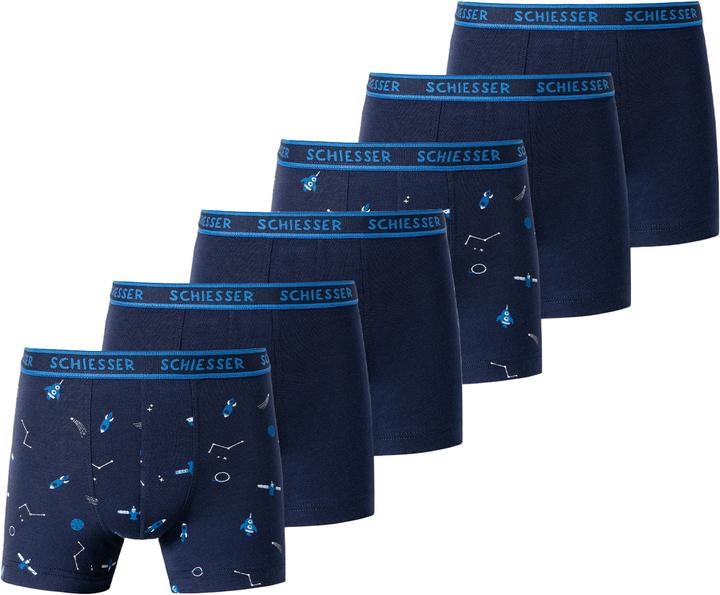 Actual product image Schiesser Pack of 6 Kids Boys 95/5 Organic Cotton Shorts / Pants (116, pack of 6)